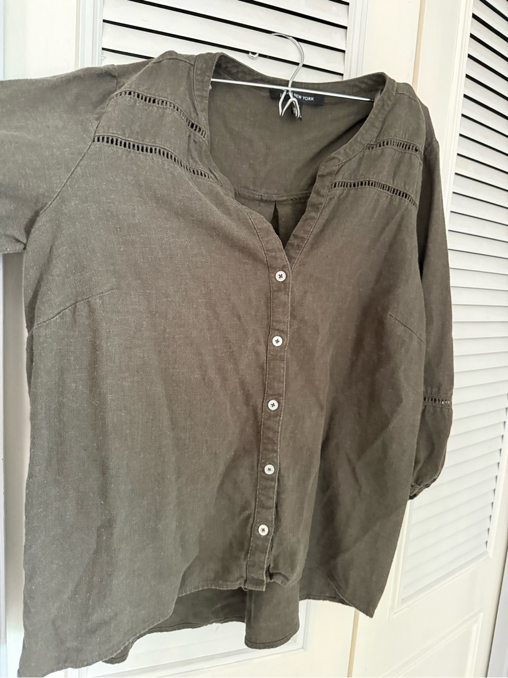 Linen blend blouse
